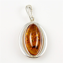 Baltic Amber with Sterling Silver detail.