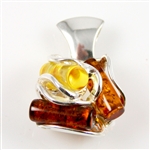 Multi Color Amber Cylindrical Pendant