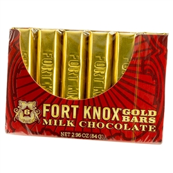 Box of 6 gold wrapped chocolate bars imported from Holland.  Cute conversation pieces and very tasty chocolate as well.