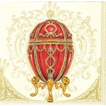 Faberge Red Napkins (package of 20).  Three ply napkins with water based paints used in the printing process.