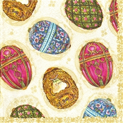 Faberge Assortment Napkins (package of 20).  Three ply napkins with water based paints used in the printing process.