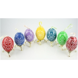 Hand Decorated Wax Relief Chicken Eggs