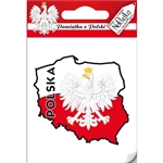 Polska Eagle Contour Of Poland Sticker - Small