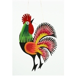 Polish Wycinanki Rooster Ornament  4"