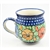 Polish Pottery 11 oz. Bubble Mug. Hand made in Poland. Pattern U417 designed by Maria Starzyk.