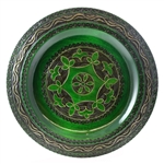 Polish wooden plates are made from Linden wood in the mountain region of southern Poland called Podhale.  The plates are cut and shaped on a lathe by hand.  The floral designs are burned into the wood then painted after staining and varnishing.