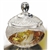 Amber colored cased crystal is a Polish specialty.  Hand blown, cut and polished from the "Julia" factory in Poland,  this beautiful covered candy dish features a swan on two sides. Beautiful etching.