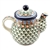 Polish Pottery 20 oz. Teapot. Hand made in Poland. Pattern U42 designed by Anna Pasierbiewicz.