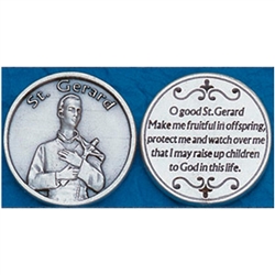 Saint Gerard Pocket Token (Coin). Great for your pocket or coin purse.