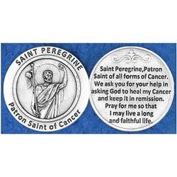 Saint Peregrine - Cancer Pocket Token (Coin). Great for your pocket or coin purse.
