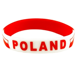 Poland says it all. Medium size (8" - 20cm) wrist band with a little stretch.

*WARNING: Choking Hazard--Small Parts
 Not for children under 3 yrs.