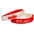 Solidarnosc (Solidarity). The name and symbol of the worker organization that brought an end to the Communist regime in Poland. Picture show the front and back sides.  Medium size (8" - 20cm) wrist band with a little stretch.