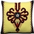 Beautiful stuffed folk design pillow. Design is the Parzenica and inside is the mountain flower, edelweiss (szarotka). 100% polyester and made in Poland. Back side of the pillow is solid black. Zipper on one side for convenient cleaning.