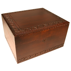 This is a simple yet gorgeous box! Handmade in Poland, this wooden box has heart-shaped carvings around the lid and base that make it a very elegant piece.  This is also the correct size for holding the ashes of a loved one.