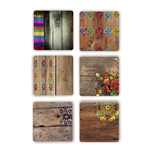 Polish Folk Design Coasters - Set of 6 Assorted