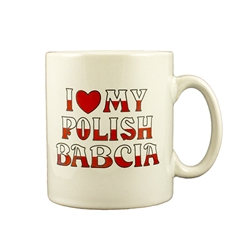 This attractive ceramic mug is decorated in the colors of the Polish flag, red and white. Hand wash only.