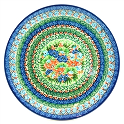 Polish Pottery 10.5" Dinner Plate. Hand made in Poland. Pattern U4565 designed by Maria Starzyk.