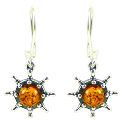 Nautical Honey Amber Earrings