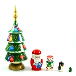 Christmas Tree Nesting Doll Set of 5 - 8.5" Tall
