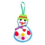Polish Felt Christmas Ornament - Snowman 6.5"