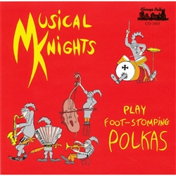 Chet Schafer is again using his Chicago Polkas label to give the polka
world some true musical treasures on compact disc. This time it's the
Musical Knight Play Foot Stomping Polkas. A collection of 18 great
tunes, spanning the career of this Chi-town
