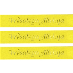 Also use as embellishments on Scrapbooking pages! 5/8" Ribbon Translation: HAPPY EASTER Ribbon is hot stamped on one side