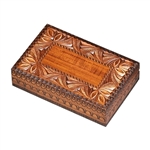 Deep Carved Stained Polish Box