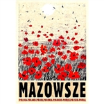 Post Card: Mazowsze, Mazovia, Polish Poster