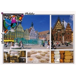 Polish full color glossy post cards are perfect for those school heritage projects. Scenes from around Poland including:
Wroclaw - Wroclaw
Russian Pirozhki - Pierogi Ruskie
Smoked Cheese Made Of Salted Sheep's Milk - Oscypek
A Pickled Cucumber
