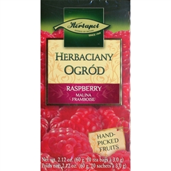 Another delightful and all-natural Polish tea made with raspberry fruit (61%), Hibiscus flower, Apple and aroma.