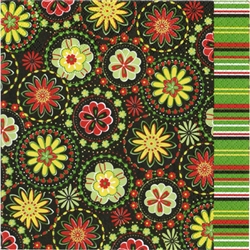 Polish Folk Art Luncheon Napkins (package of 20) - "Lowicz Stars". Three ply napkins with water based paints used in the printing process.