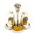 Very elegant sterling-silver salt and pepper set.  Consists of salt and pepper shakers and a holder. Only one available.