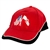 Crossed Flags - US and Poland.  Attractive red cap with black and white trip featuring the flags of both countries. The cap has an adjustable velcro strap in the back designed to fit most people.
