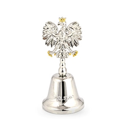 Polish Bell Dzwonek - Revolving "Polska" and Polish Eagle in Handle