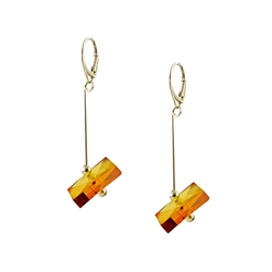 Honey Amber Dangle Earings