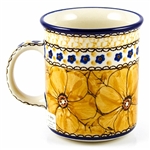 Polish Pottery 8 oz. Everyday Mug. Hand made in Poland. Pattern U408B designed by Jacek Chyla.