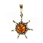 Nautical Amber Pendant - Honey