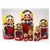 This cute 9 piece nesting doll is from the village of Semyonov.. Each of the pieces are brightly painted and cheerfully drawn. She stands over 8" tall.