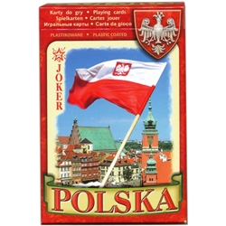 Beautiful deck of 55 playing cards made in Krakow, Poland on professional card stock paper and plastic coated.  Features scenes of Poland each described in 6 languages, Polish, English, German, French, Russian and Itialian.