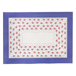 Large Polish cloth placemat featuring Polish stoneware colors and floral design. This material is 100% polyester.. Made in Poland.
See product code 9818199 for matching tablecloth.