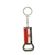 Combination key chain and bottle opener.