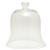 Genuine hand blown and shaped Polish glass bell shaped dome. Base is 7" diameter