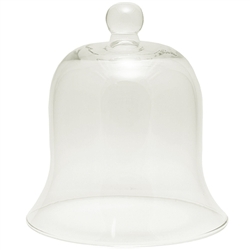 Genuine hand blown and shaped Polish glass bell shaped dome. Base is 7" diameter