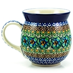 Polish Pottery 16 oz. Bubble Mug. Hand made in Poland. Pattern U151 designed by Maryla Iwicka.