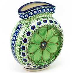 Polish Pottery 4.5" Mini Vase. Hand made in Poland. Pattern U408A designed by Jacek Chyla.