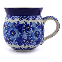 Polish Pottery 11 oz. Bubble Mug. Hand made in Poland. Pattern U243 designed by Krystyna Deptula.