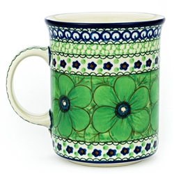 Polish Pottery 20 oz. Everyday Mug. Hand made in Poland. Pattern U408A designed by Jacek Chyla.
