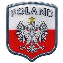 Poland Emblem Sticker - Raised Vinyl 3"