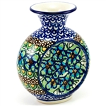 Polish Pottery 5" Mini Vase. Hand made in Poland. Pattern U151 designed by Maryla Iwicka.