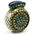 Polish Pottery 4.5" Mini Vase. Hand made in Poland. Pattern U83 designed by Teresa Liana.